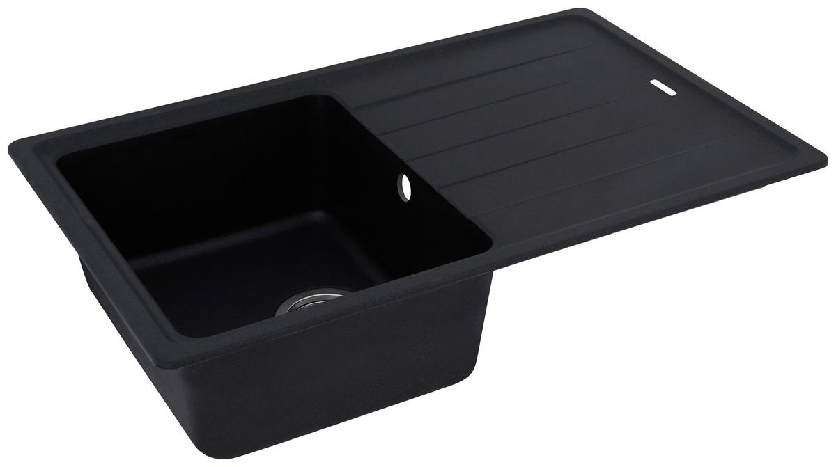 Spüle Respekta Stein Bxt: 78x50 cm - Schwarz, Trend, Stein (78/18,5/50cm) - Respekta