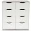 Kommode West 8 - Weiß/Grau, MODERN, Holzwerkstoff (78/92/40cm)