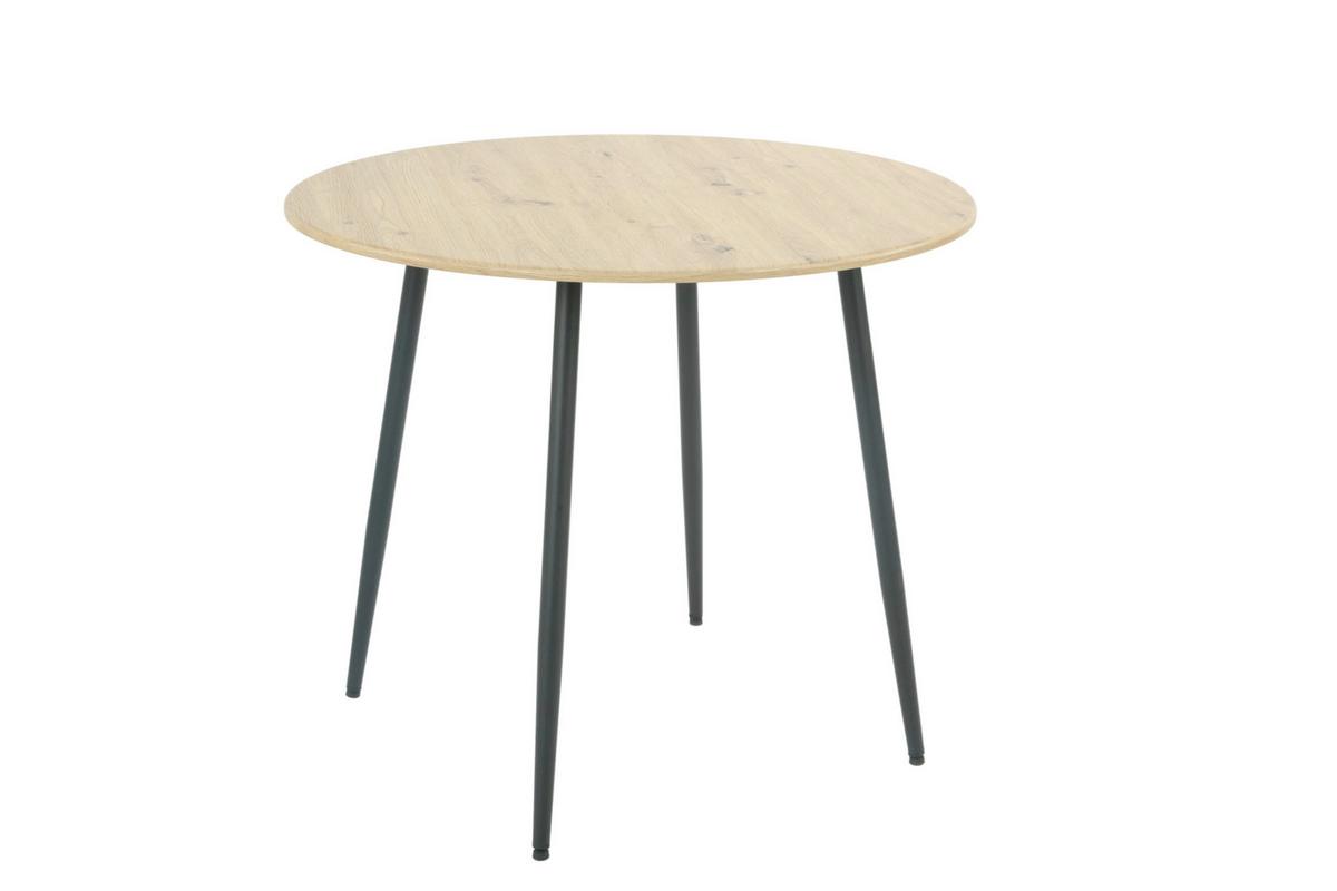 ESSTISCH HAGEN T - Schwarz/Eiche Artisan, MODERN, Holzwerkstoff/Metall (90/76/90cm) - P & B