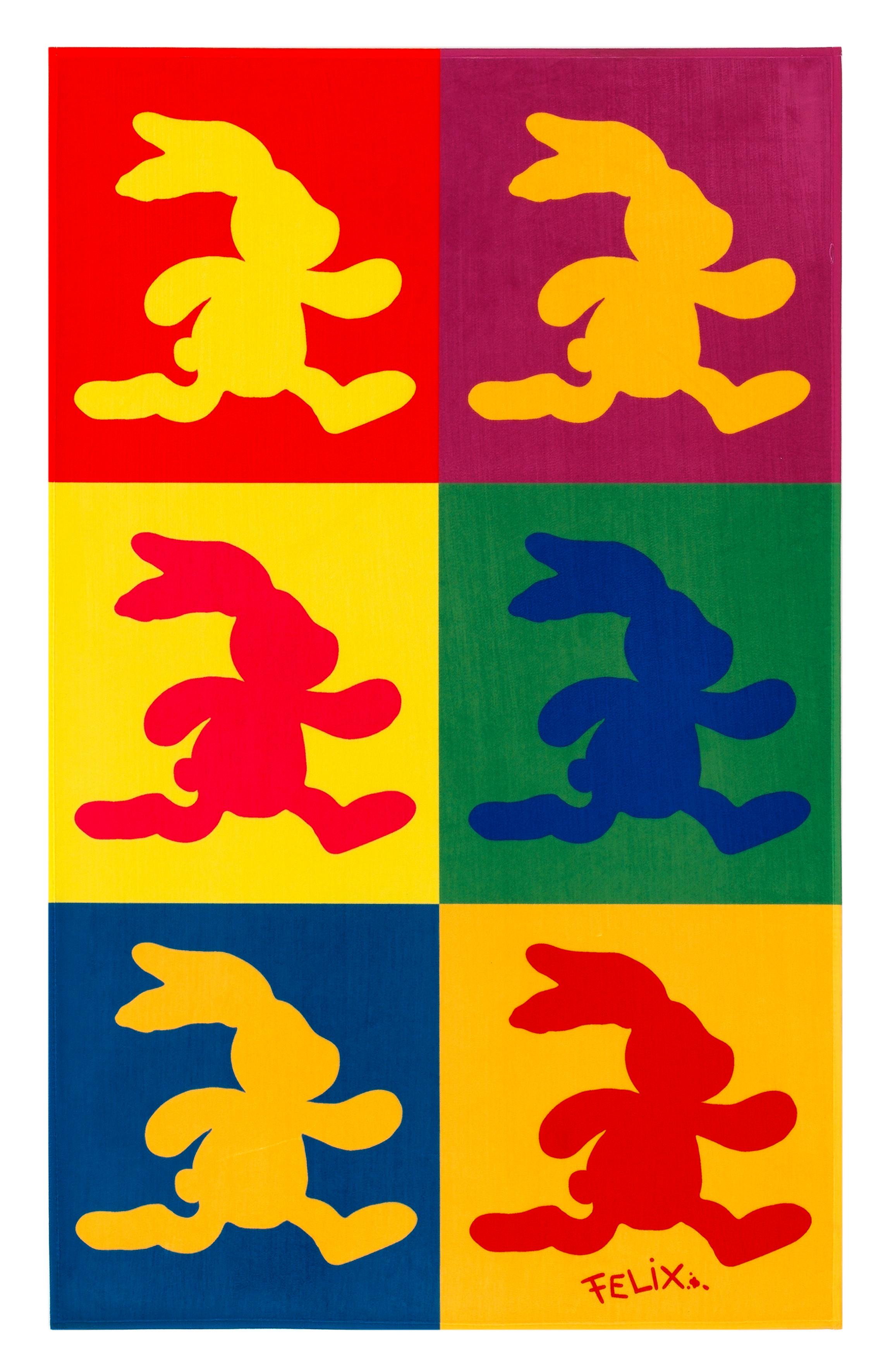 Kinderteppich Felix Der Hase Bunt 100x160 Cm - Blau/Beere, Trend, Textil (100/160cm)