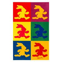 Kinderteppich Felix Der Hase Bunt 100x160 Cm - Blau/Beere, Trend, Textil (100/160cm)