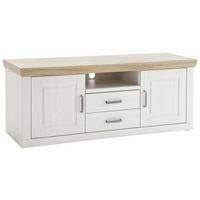 TV-Element Brixen B: 158 cm Eiche/Pinie Dekor - Eichefarben/Schwarz, LIFESTYLE, Holzwerkstoff (158/63/52cm) - Livetastic