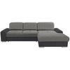 Ecksofa Mit Schlaffunktion + Bettkasten Malaga, Webstoff - Dunkelgrau/Silberfarben, KONVENTIONELL, Textil (286/203cm) - Ondega