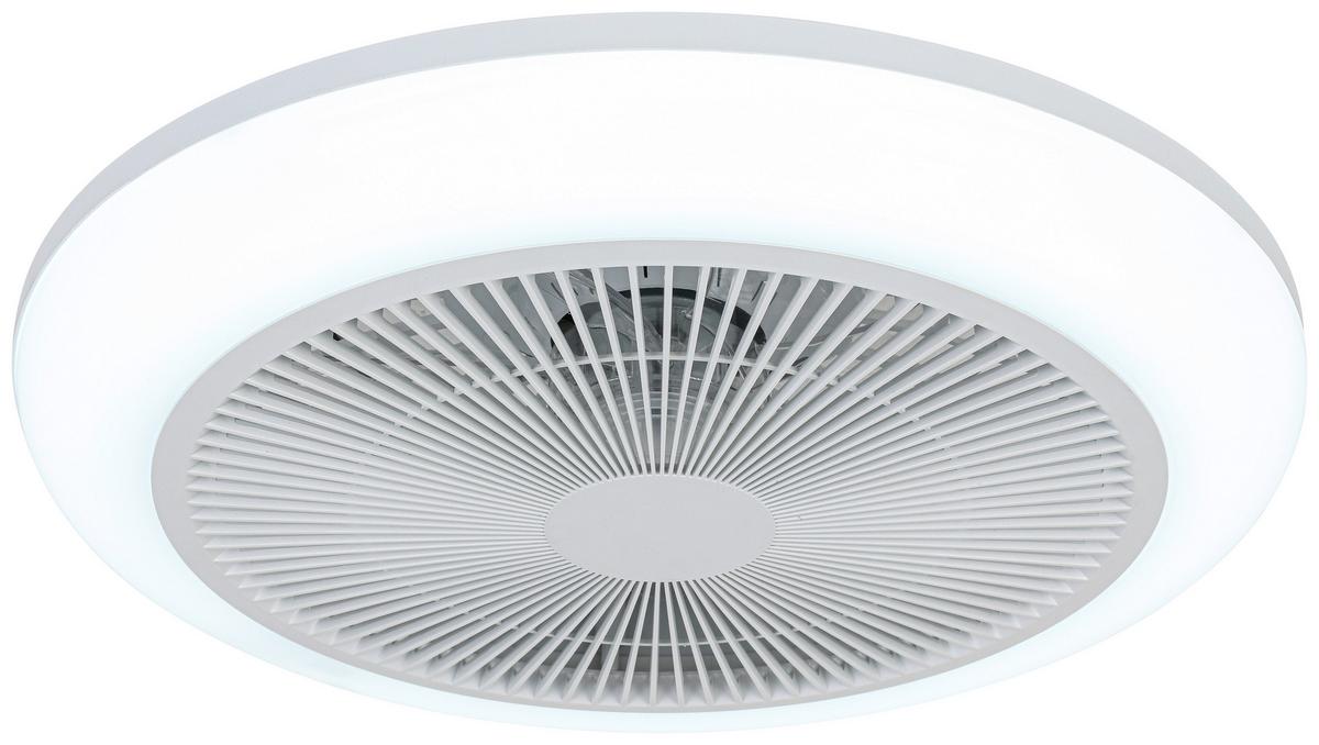 STROPNÍ VENTILÁTOR OLIVER - bílá/průhledné, Moderní, kov/plast (46/14,5/14,5cm) - Mömax