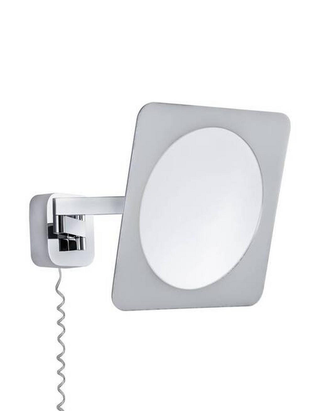LED-Wandleuchte 1-Flammig Rechteckige Form - Chromfarben/Weiß, Basics, Metall (23/23cm) - Paulmann