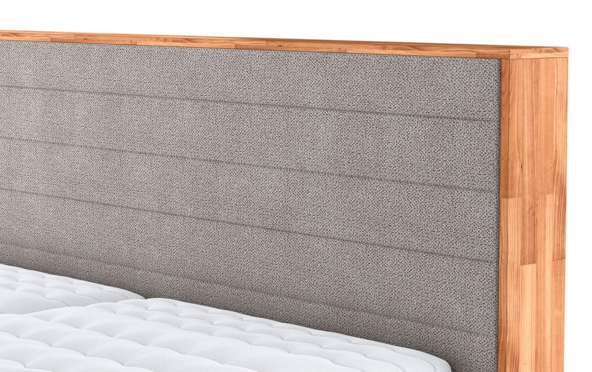 Kárpitozott Ágy Peseta 180/200cm - bükkszínű/homokszínű, faalapú anyag/textil (180/200cm) - MID.YOU