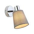 Wandstrahler Jane 1-flammig Verstellbar Ø 11 Cm - Grau, ROMANTIK / LANDHAUS, Textil/Metall (11/17cm) - James Wood