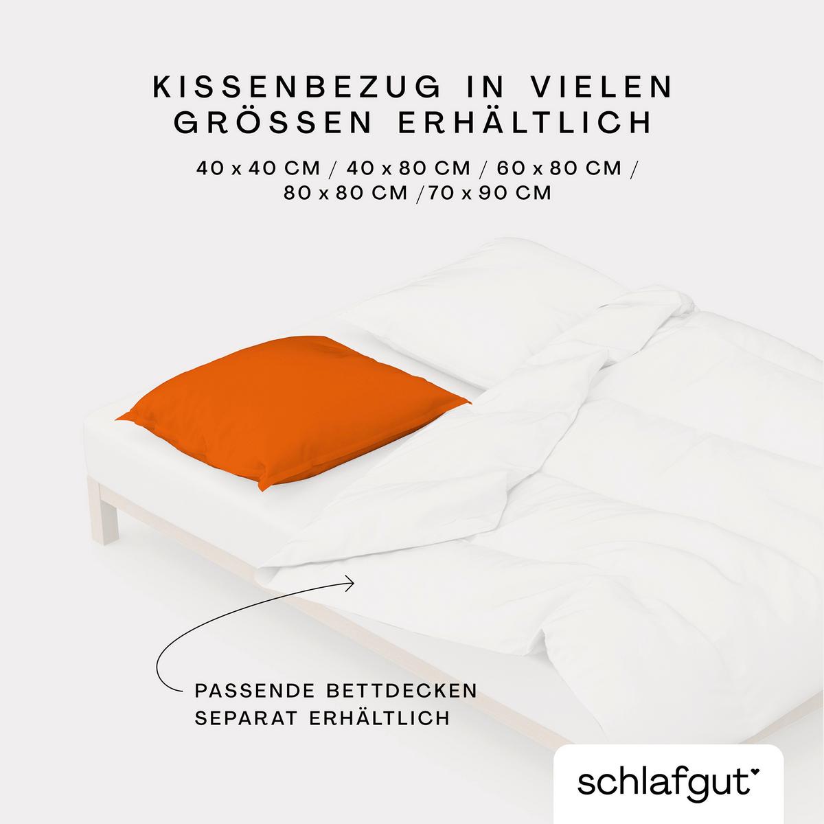 Kopfpolsterbezug Woven Satin - Rot, Basics, Textil (40/80cm) - Schlafgut