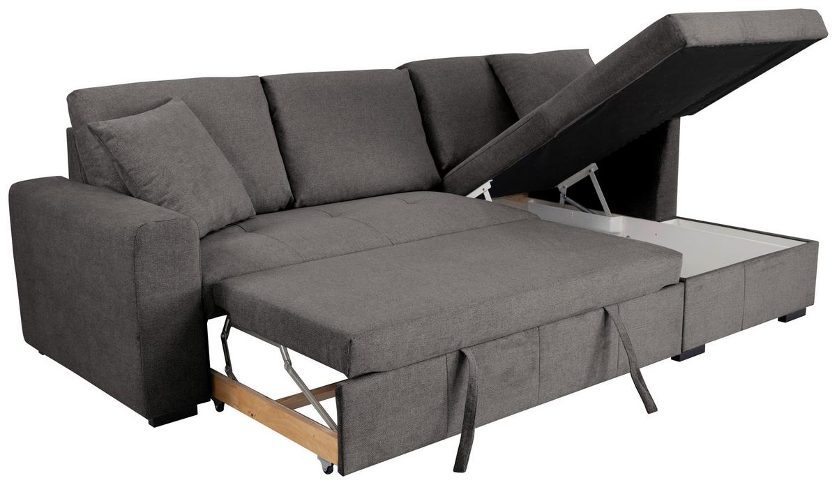 Ecksofa Lukas Dunkelgrau S: 239x158 Cm - Dunkelgrau, Trend, Textil (239/158cm)