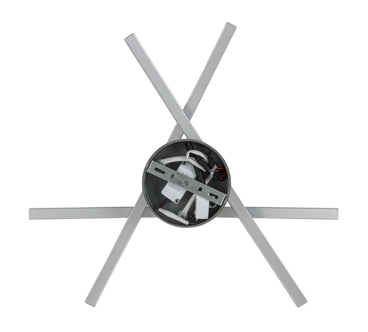 LED-Deckenleuchte Coco - Chromfarben/Silberfarben, Basics, Kunststoff/Metall (52/11cm) - Luca Bessoni