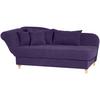 Recamiere Selma Violett Links mit Bettkasten+schlaffunktion - Violett/Buchefarben, Design, Textil (190/88/82cm) - Max Winzer