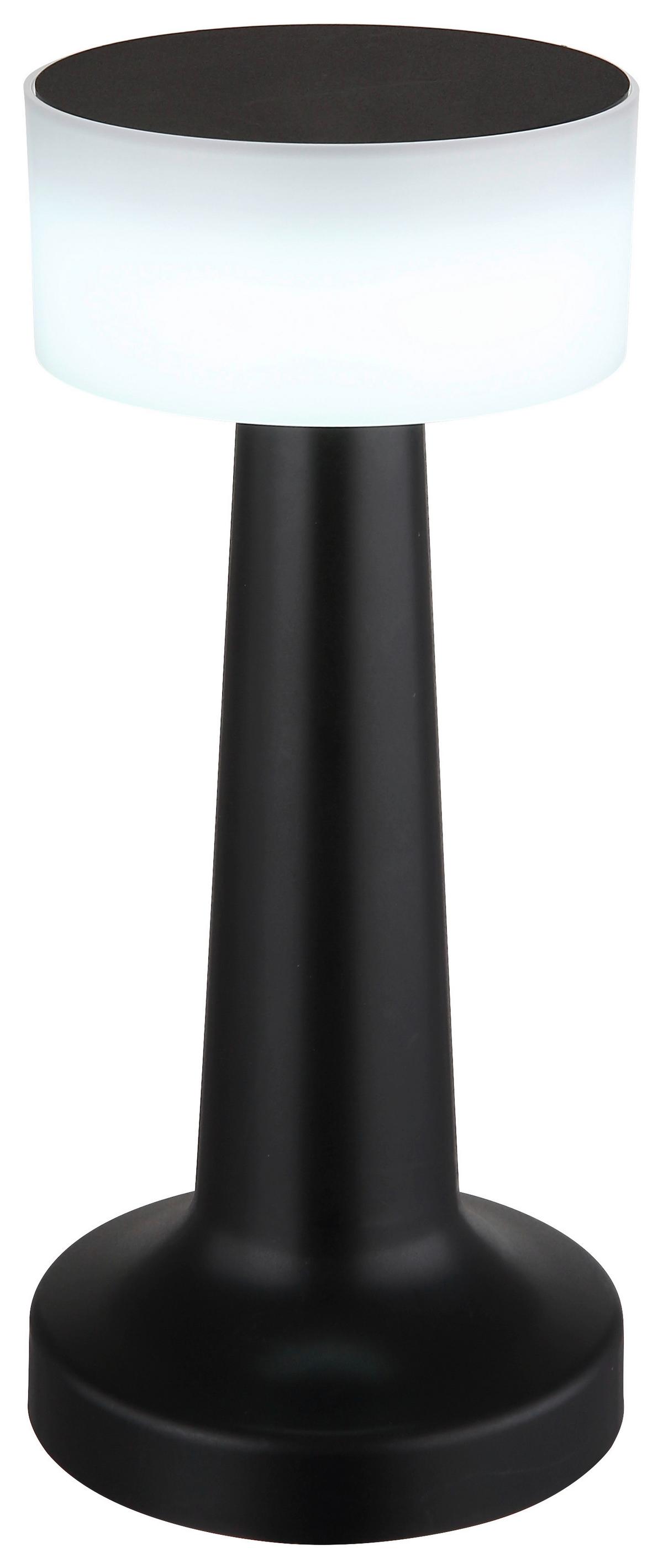 Led-tischleuchte Win - Opal/Schwarz, MODERN, Kunststoff (9,5/21,5cm) - Luca Bessoni