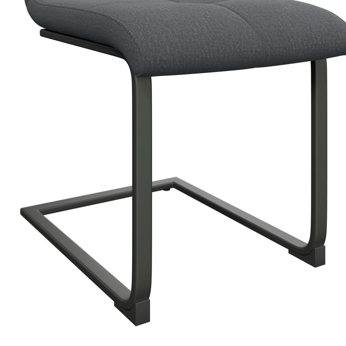 Schwingstuhl Tristan Webstoff schwarz, B: 41cm - Schwarz, MODERN, Holz/Textil (41/102/58cm) - James Wood