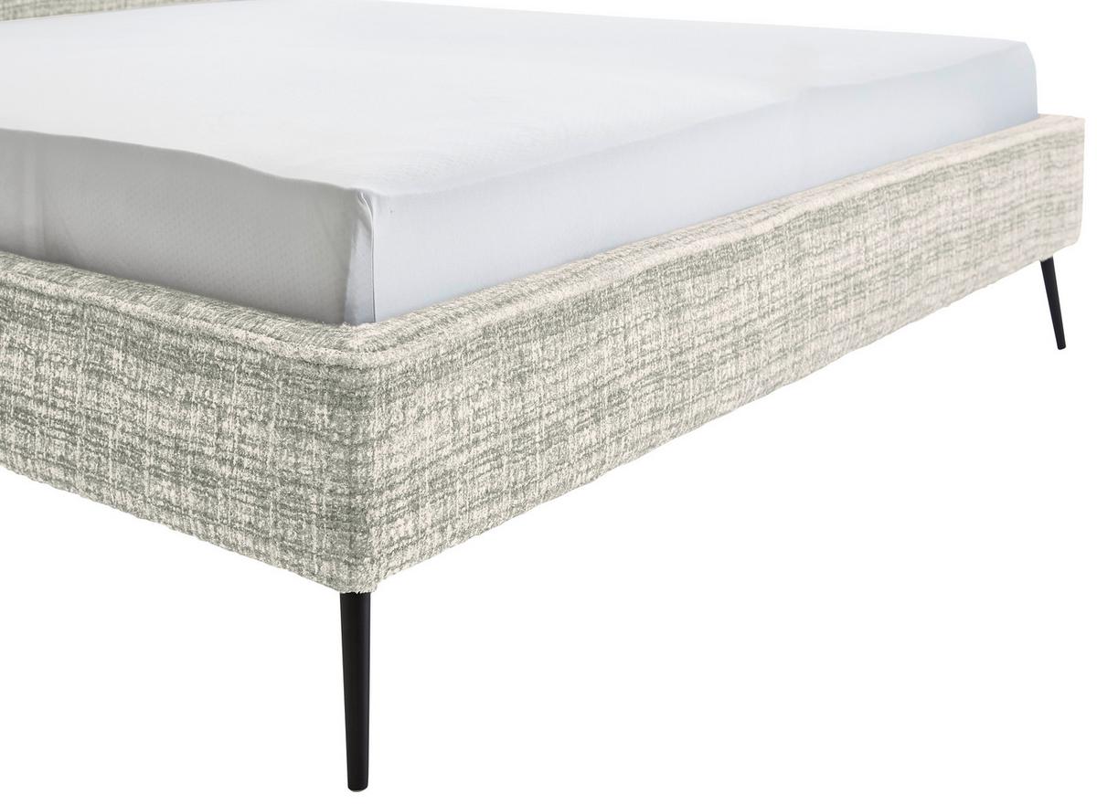 Polsterbett Infinity Liberty Hellgrau 180x200cm - Hellgrau/Schwarz, MODERN, Textil (180/200cm) - Livetastic