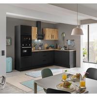 Eckküche Turin Schwarz/Eiche Dekor 270x165 cm - Schwarz/Eiche Artisan, Basics, Holzwerkstoff (270/165cm) - MID.YOU