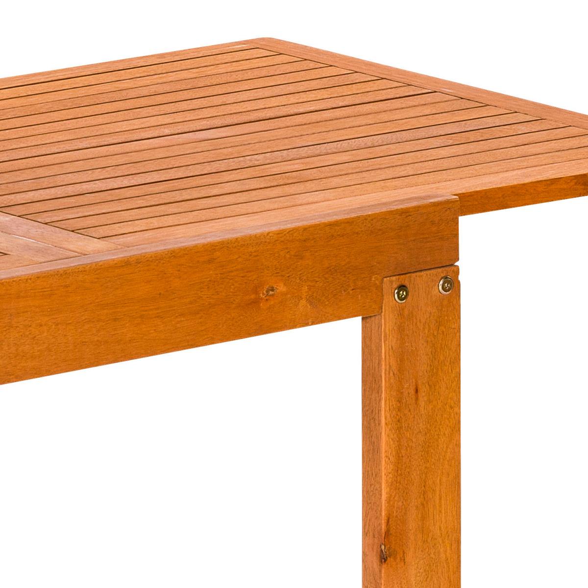 Balkonmöbel Set Maracaibo Eukalyptusholz - Braun/Grün, KONVENTIONELL, Holz/Textil - Gardenson