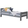 Bett Bennet Hellgrau Inkl. Matratze, Rollrost, 90x200 Cm - Hellgrau, MODERN, Holz/Textil (90/200cm) - MID.YOU