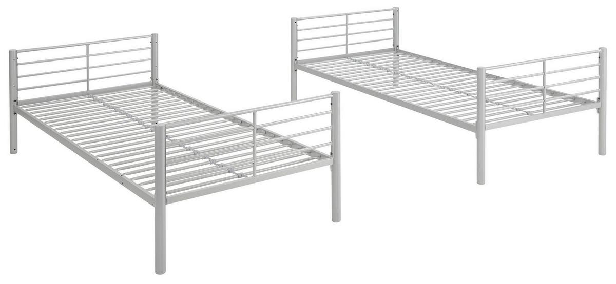 Etagenbett Rosie Silberfarben 90x200cm - Silberfarben, Design, Metall (90/200cm) - MID.YOU
