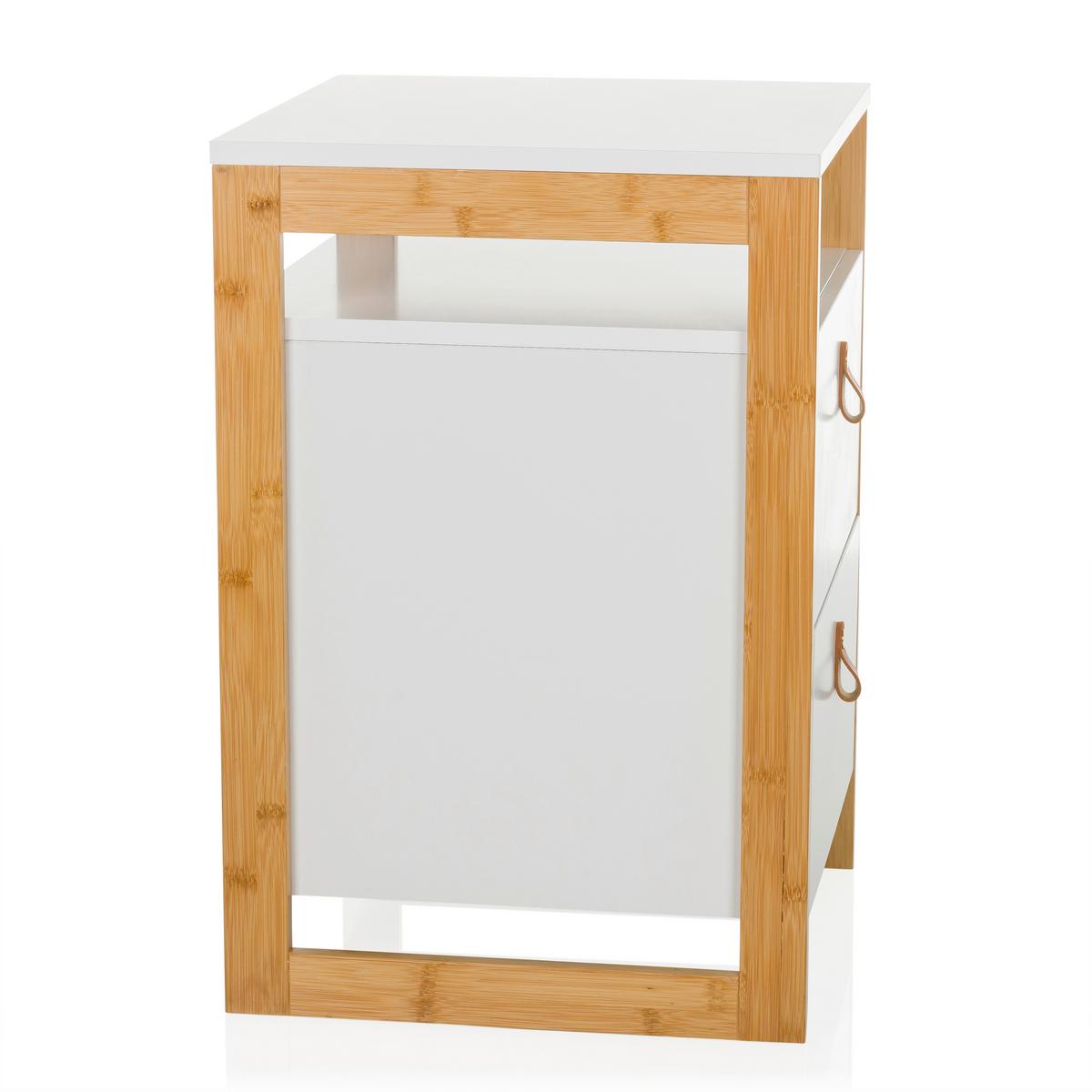 Beistelltisch Tarolo Weiß L: 40cm - Hellbraun/Weiß, MODERN, Holzwerkstoff (40/60/40cm) - MID.YOU