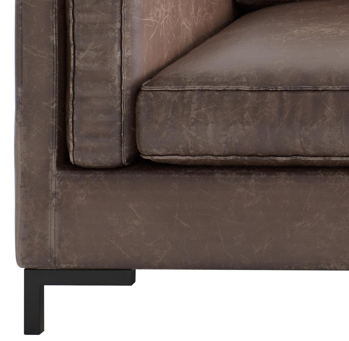 Ecksofa Packo Braun S: 265x160 Cm - Schwarz/Braun, Design, Textil (265/160cm) - Livetastic