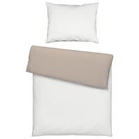 Posteľná bielizeň Twill streif, 70/90 140/200cm - biela/béžová, Modern, textil (140/200cm) - Mömax
