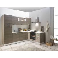 Eckküche Sofia mit Geräten 270x195 cm Weiß/Eiche Dekor - Eiche grau/Magnolie, LIFESTYLE, Holzwerkstoff/Kunststoff (270/195cm) - MID.YOU