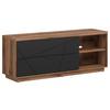 Lowboard Forn TV Stand - Eichefarben/Schwarz, Design, Holzwerkstoff (156/61/42,5cm)