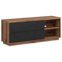 Lowboard Forn Tv Stand - Eichefarben/Schwarz, Design, Holzwerkstoff (156/61/42,5cm)