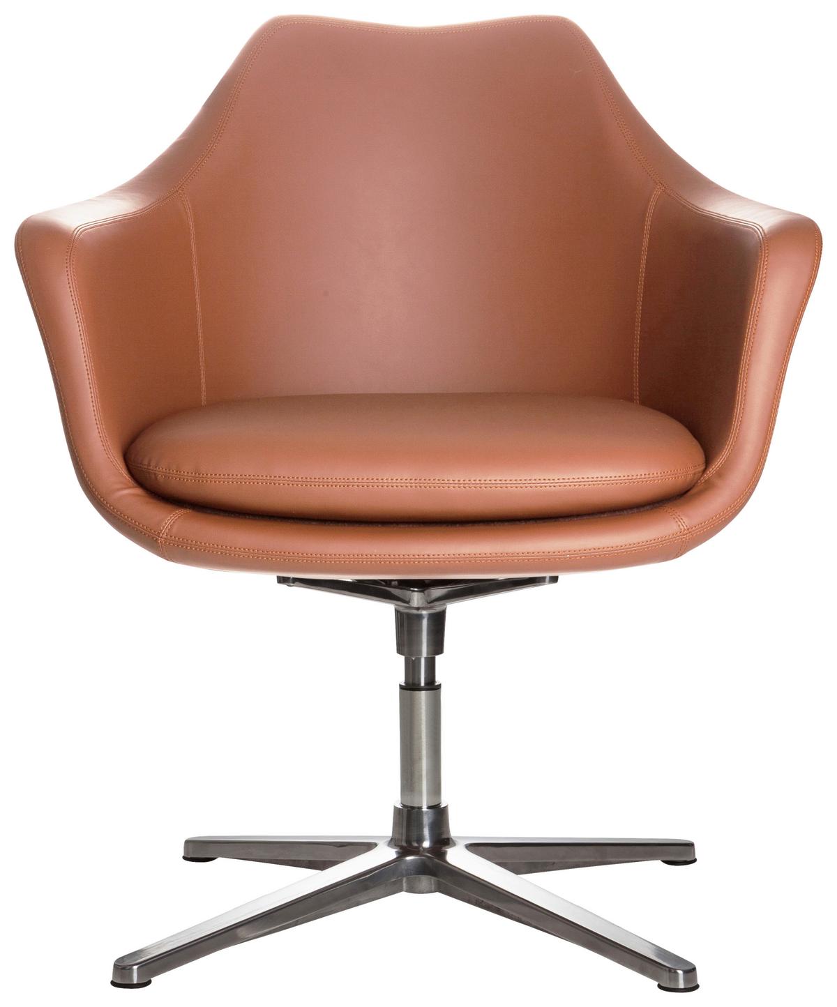 Drehstuhl Artemia Braun Bis 150 Kg - Silberfarben/Braun, Basics, Textil/Metall (67/85/63cm) - MID.YOU