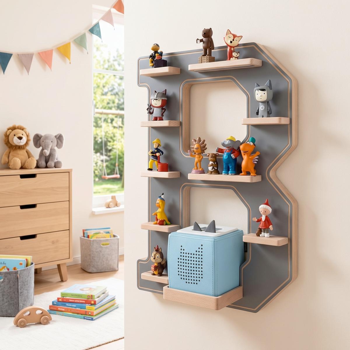Kinderregal Boarti Grau B: 41 cm - Grau, MODERN, Holzwerkstoff (41/54/19cm) - Livetastic
