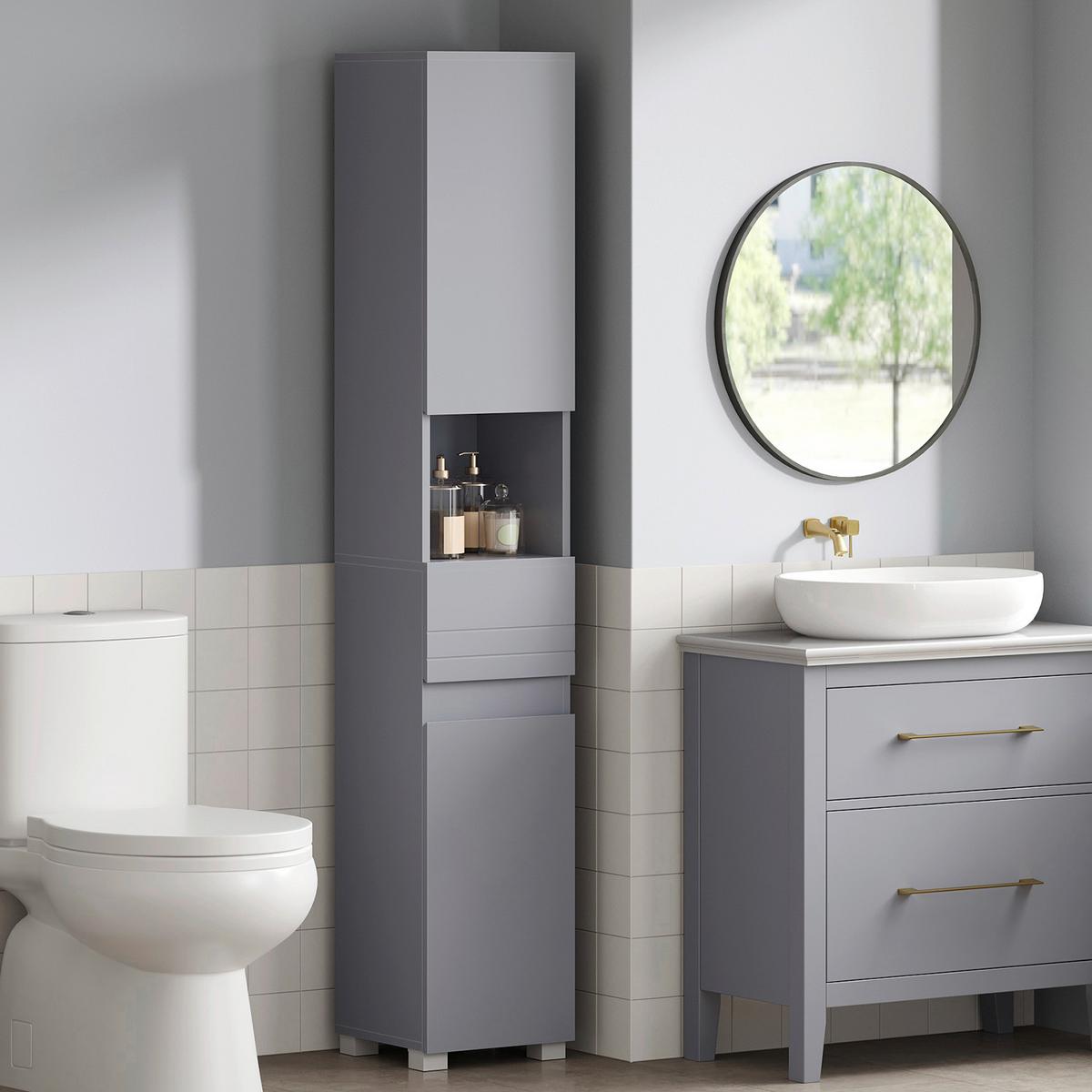 Hochschrank Bbc560p36 - Grau, Trend, Holzwerkstoff (30/170/30cm) - MID.YOU