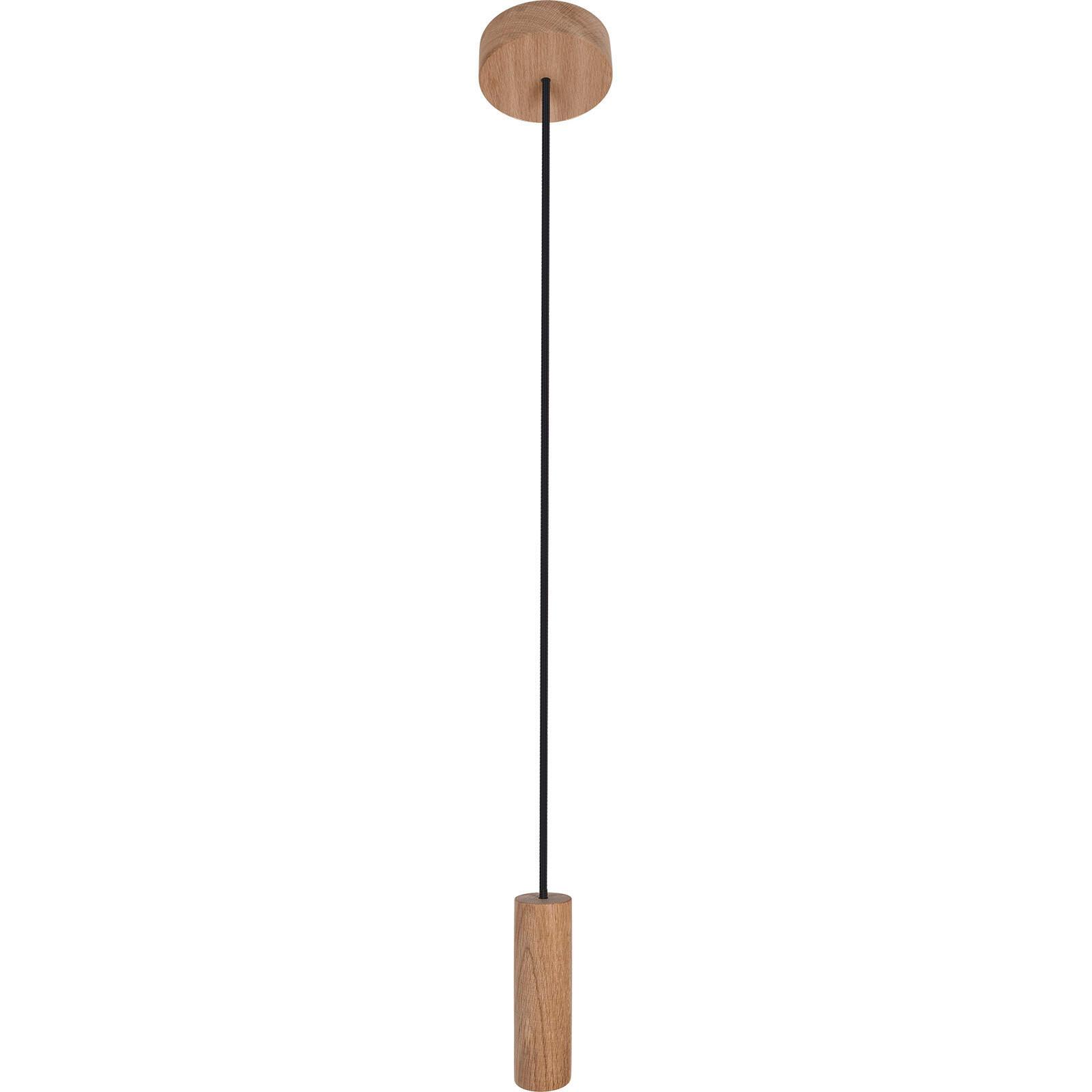 Hängeleuchte 8520144 madera 1/Eiche/Schwarz - Schwarz/Naturfarben, Natur, Holz (10/90-140cm)