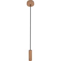 Hängeleuchte 8520144 madera 1/Eiche/Schwarz - Schwarz/Naturfarben, Natur, Holz (10/90-140cm)