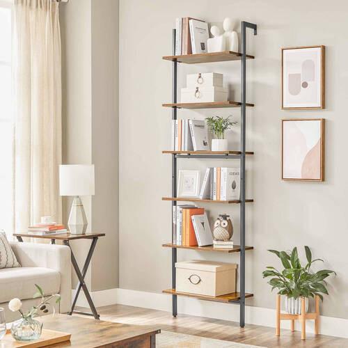 Regal Regal B: 60 cm Braun/Schwarz - Schwarz/Braun, Trend, Holzwerkstoff (60/204,8/30cm) - Boxxx