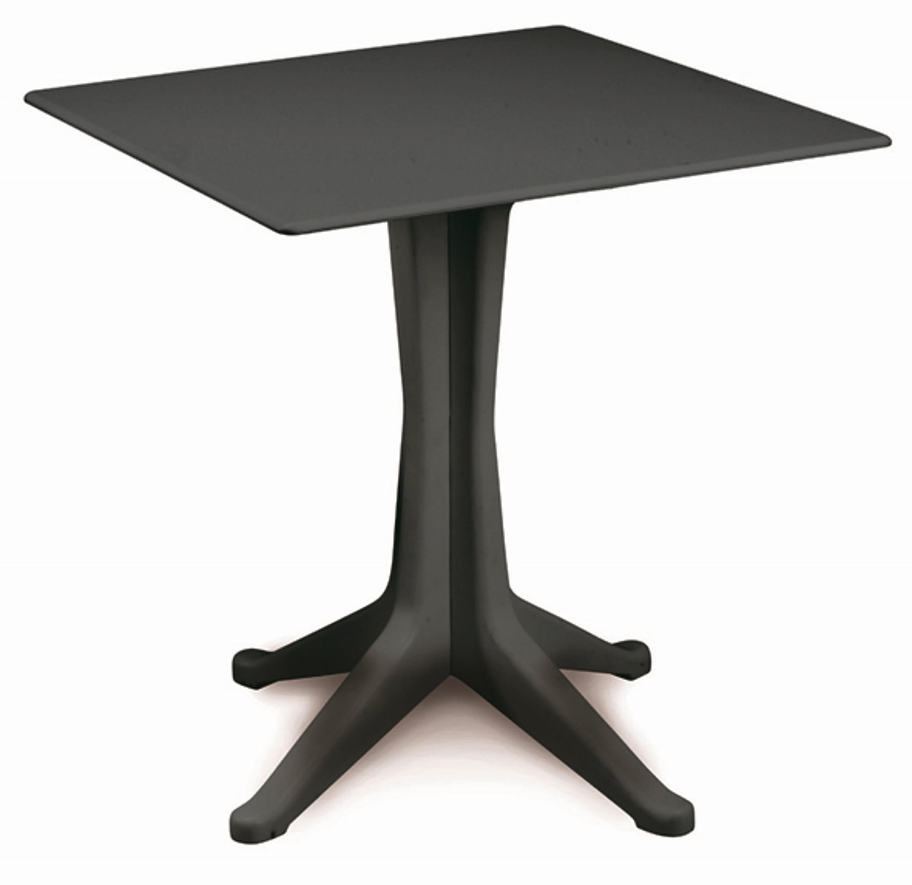 Gartentisch Ponente Kunststoff L 70 cm - Anthrazit, Basics, Kunststoff (70/70/72cm)