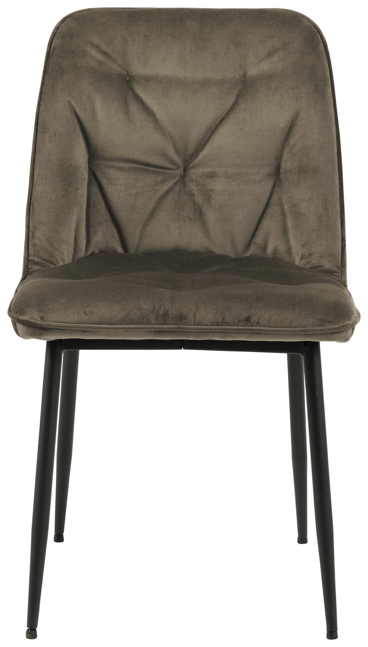 Armlehnstuhl Brooke Beige B: 50 Cm - Beige/Schwarz, Design, Textil/Metall (50/84/55cm) - MID.YOU