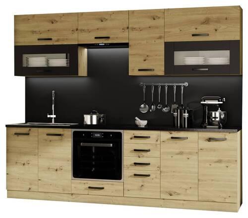 Konyhablokk Sabine - Artisan tölgy, Modern, faalapú anyag (260cm) - Best Price