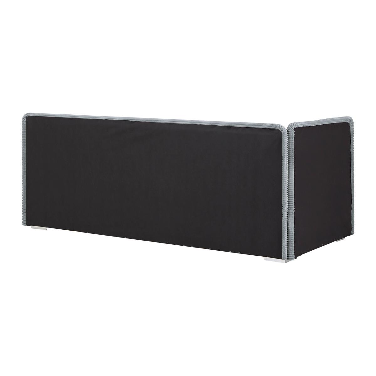 Posteľ Remi s bočnicami 90x200, poťah sivomodrý - sivomodrá/prírodná farba, Konventionell, drevo/textil (90/200cm)