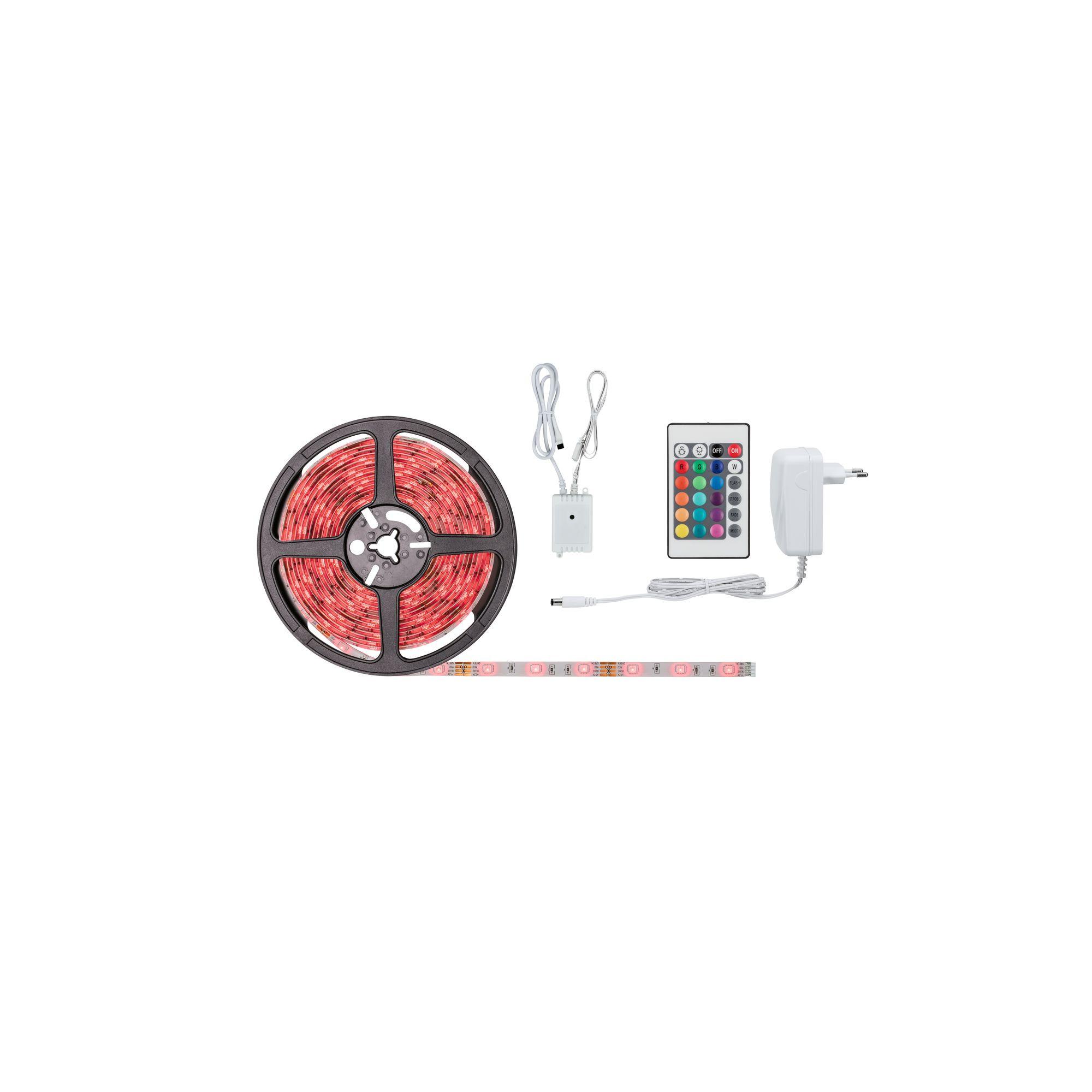 LED-Stripe 500 cm dimmbar Farbwechsler + Fernbedienung - Weiß, Basics, Kunststoff/Metall (500cm) - Paulmann
