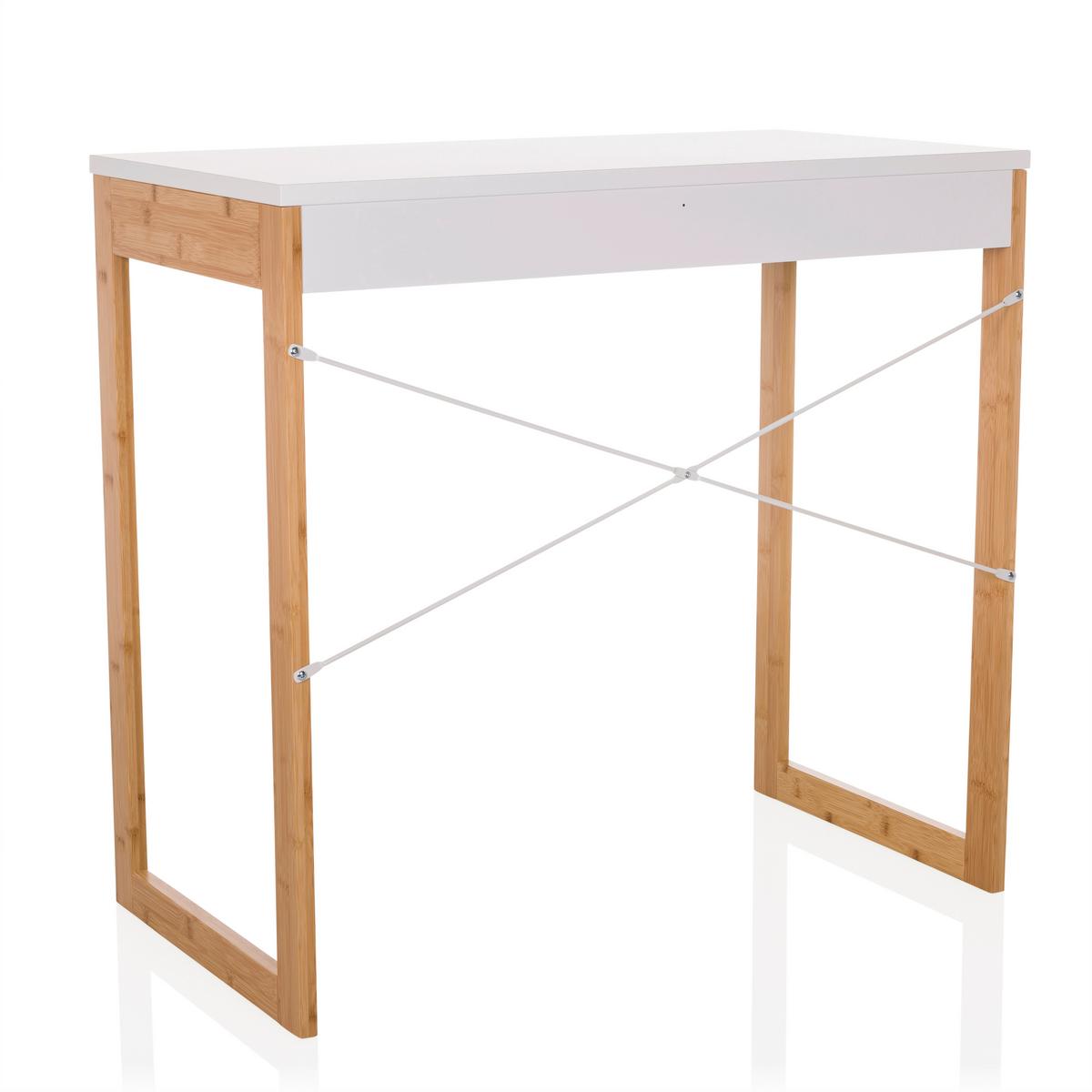 Schreibtisch Weiß B: 80 cm - Weiß, MODERN, Holz/Holzwerkstoff (80/75/42cm) - MID.YOU