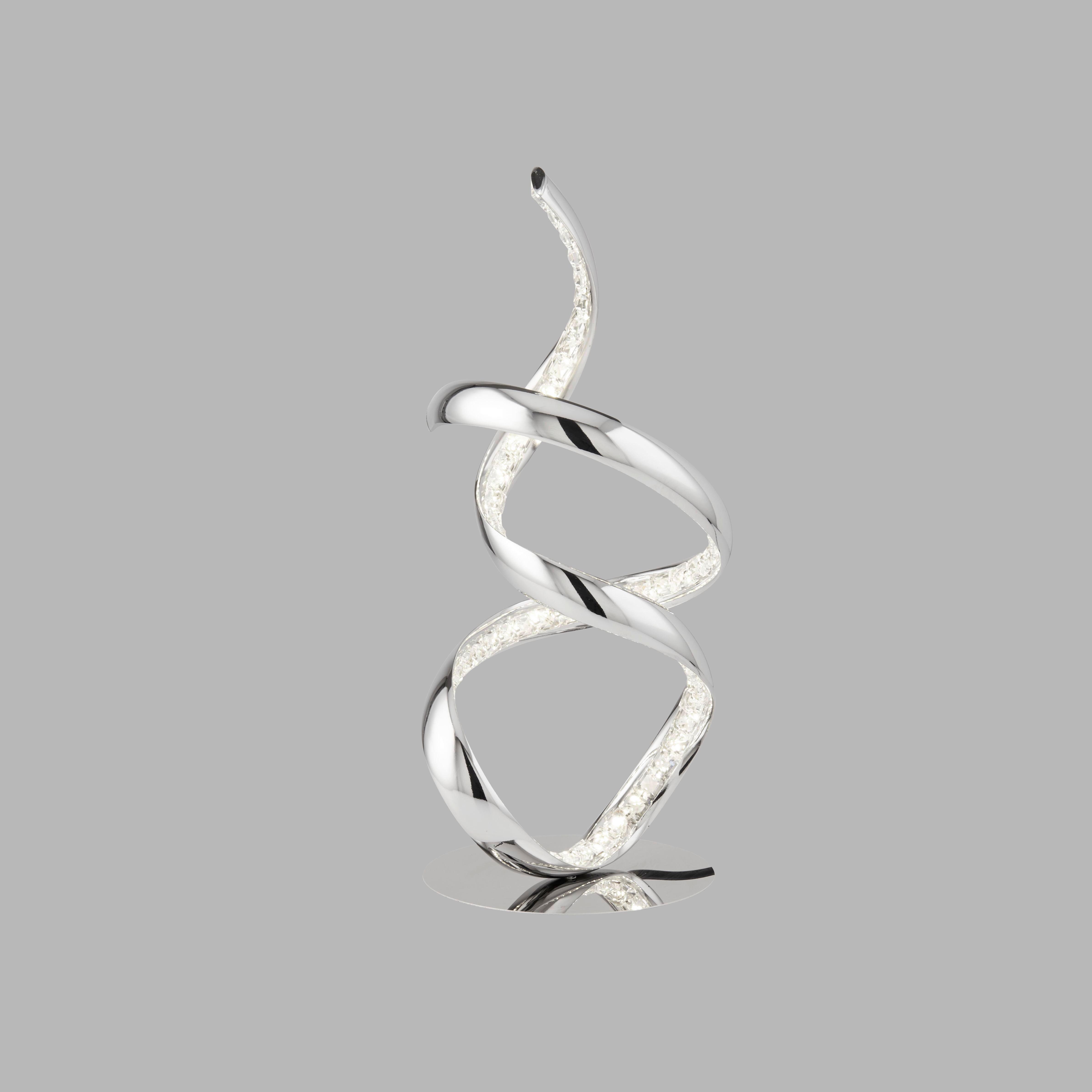 LED-Tischleuchte Eu9218cc - Chromfarben, Design, Glas/Metall (18.5/39.5cm)