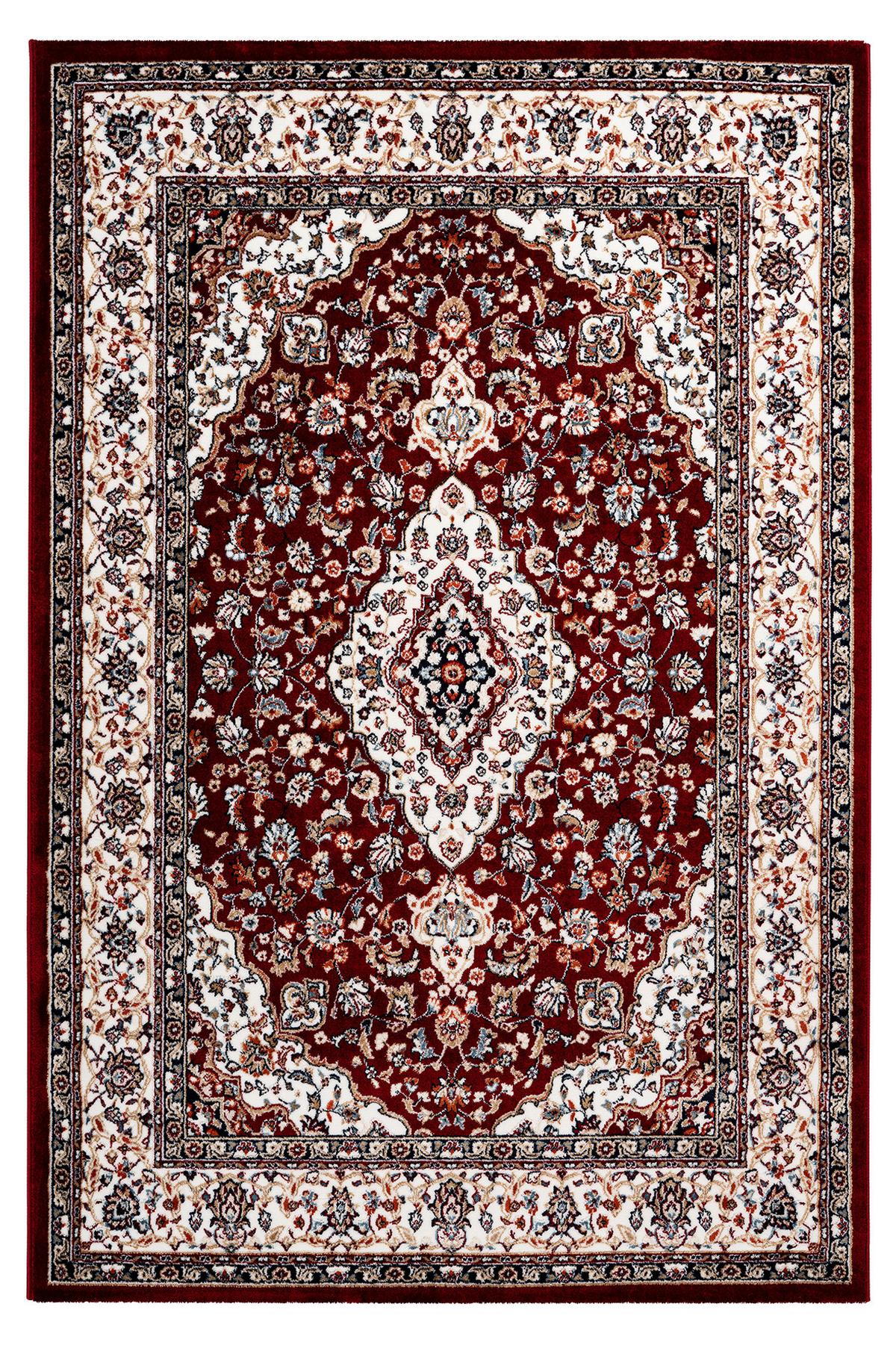 Flachwebteppich Rot Isfahan 40x60 cm Polyester - Rot, LIFESTYLE, Textil (40/60cm) - Obsession