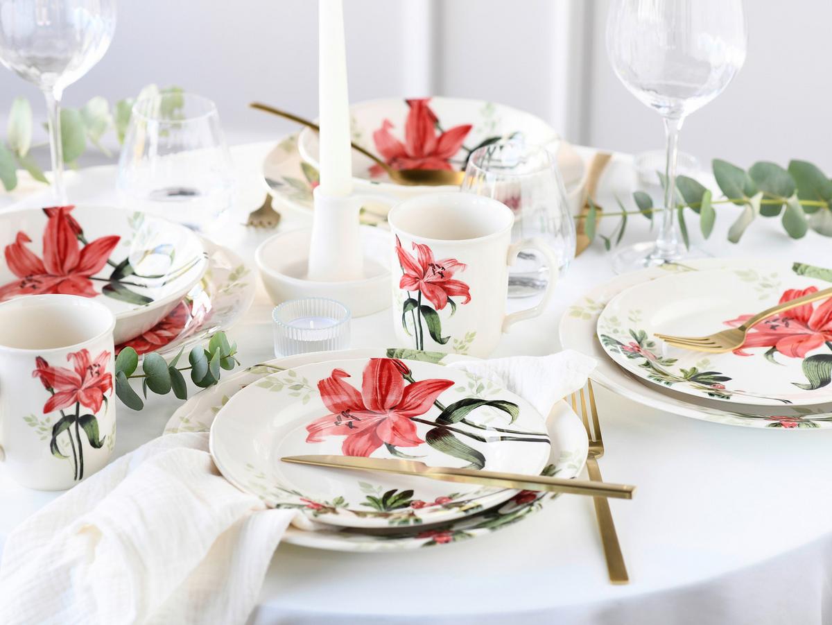 Kombiservice Keramik 4 Personen Geschirr Set - Multicolor, Keramik - Creatable