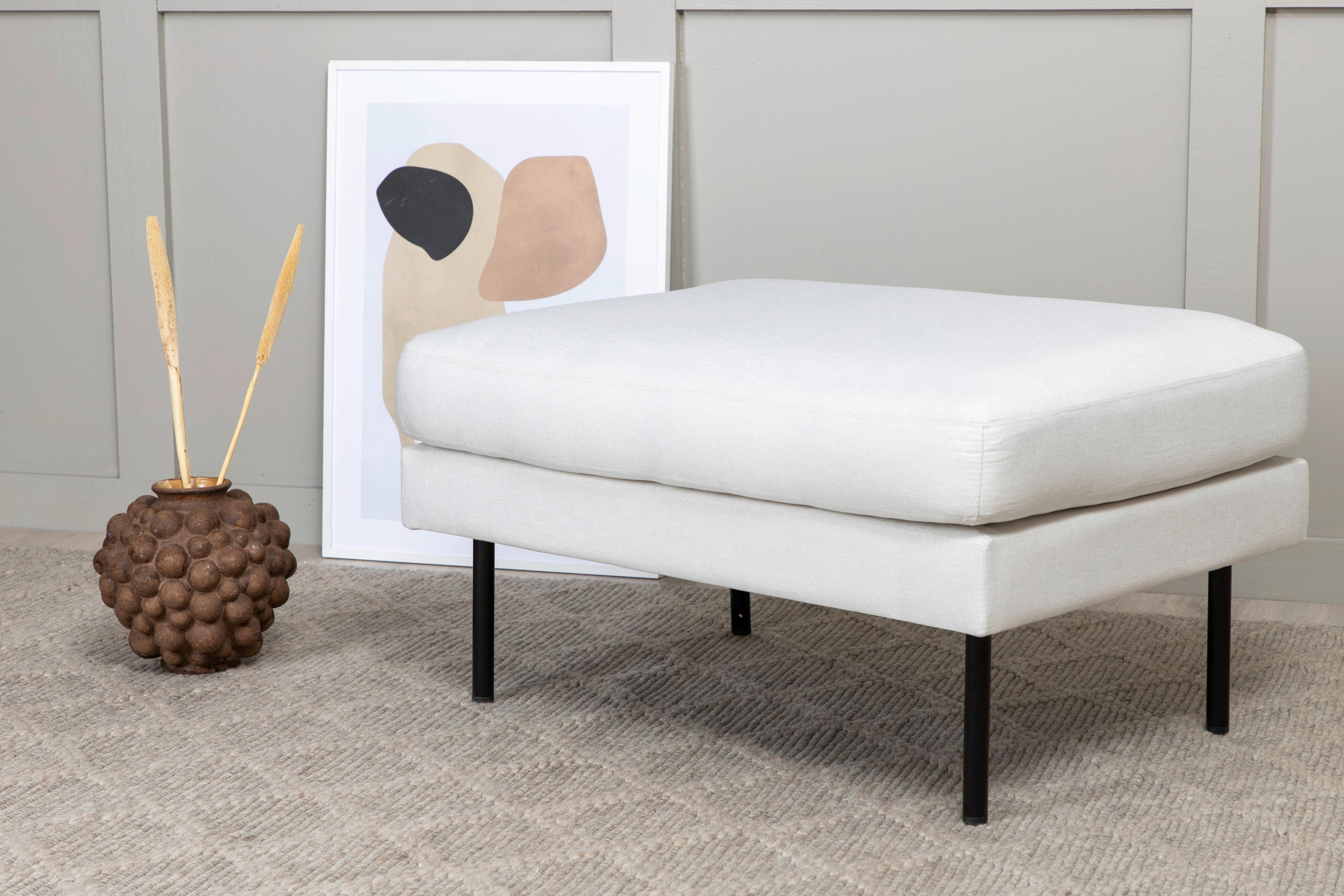 Hocker Zoom - Beige/Schwarz, Design, Kunststoff/Textil (85/47/64cm) - Livetastic