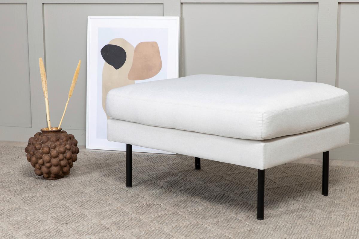 Hocker Zoom - Beige/Schwarz, Design, Kunststoff/Textil (85/47/64cm) - Livetastic