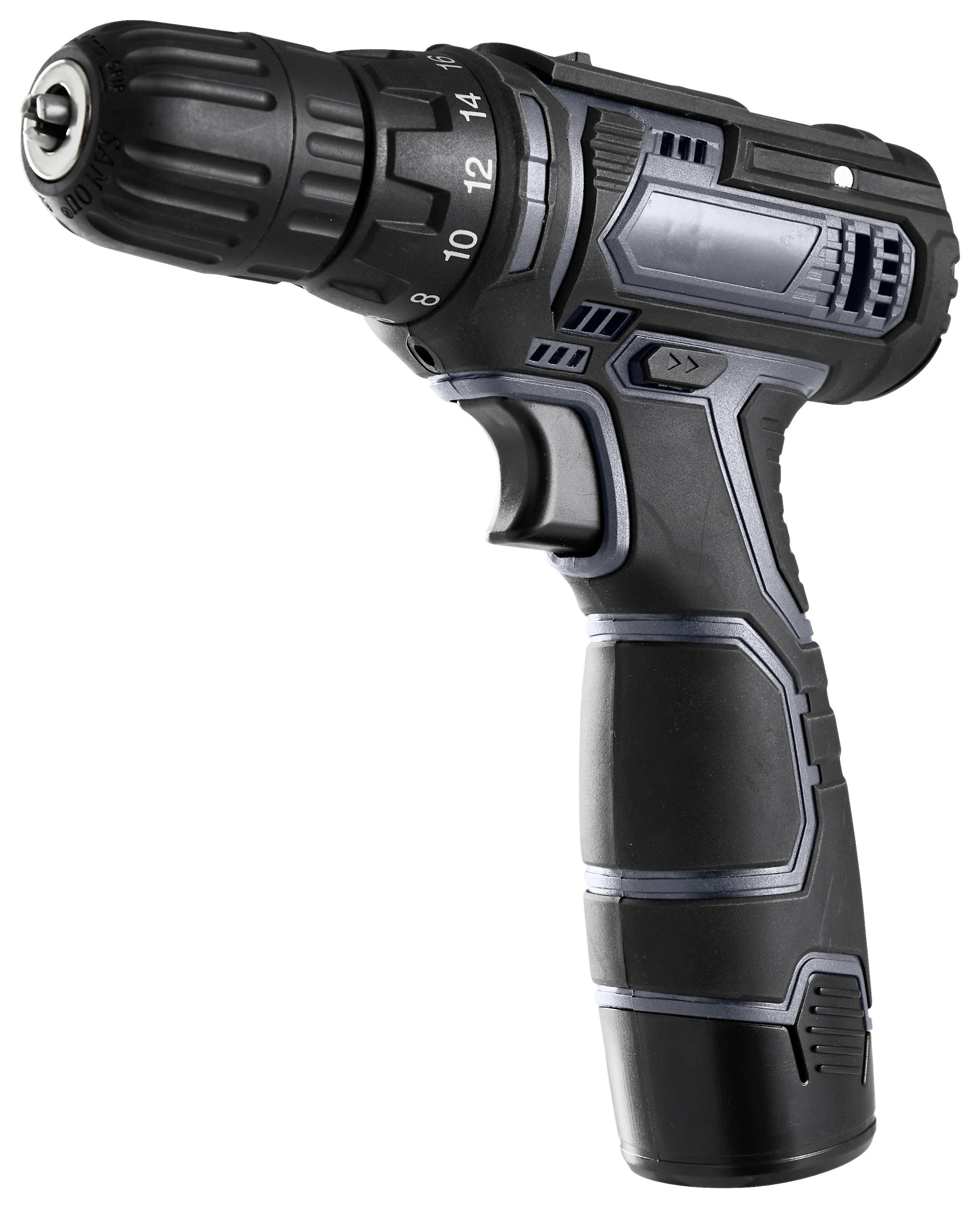 Akkkuschrauber 12V Li-Ion 650 U/Min - Schwarz/Grau, Basics, Kunststoff (19/20/5,5cm)