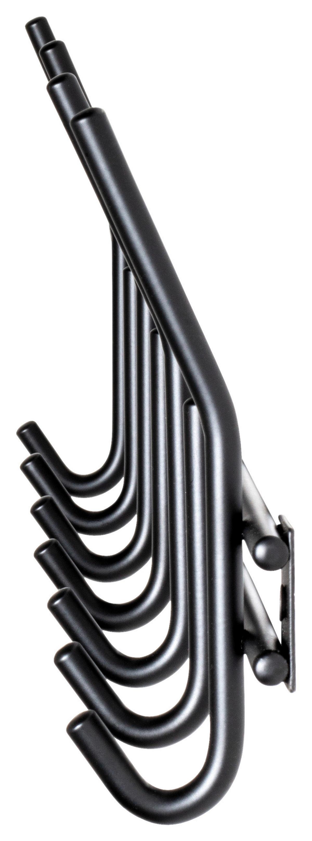 Vešiaková lišta CARLOS - čierna, Design, kov (54/16/5cm) - Carryhome