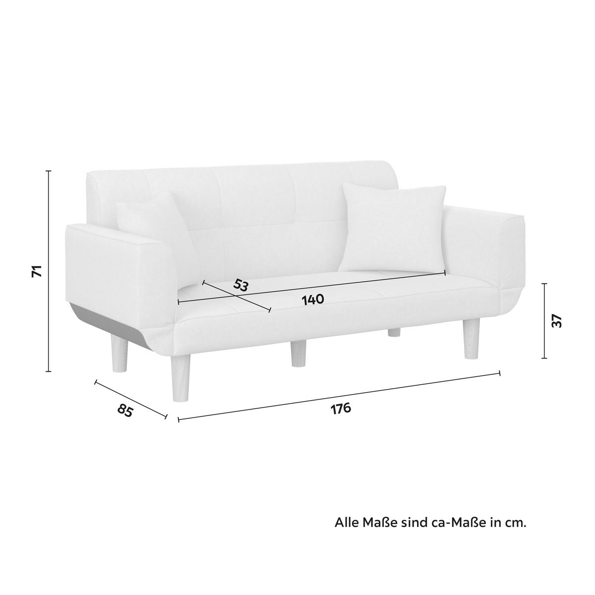 Rozkladacia pohovka MIRIAM, béžová farba - prírodná farba/béžová, Modern, drevo/textil (176/71/85cm) - Bessagi Home