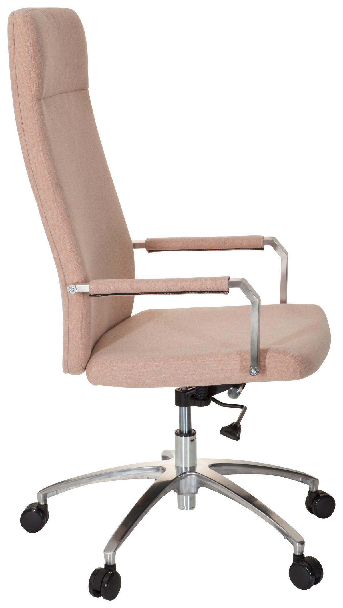 Drehstuhl Saranto Plus I Armstützen Beige Bis 110kg - Beige/Alufarben, MODERN, Kunststoff/Textil (56/131/67cm) - MID.YOU