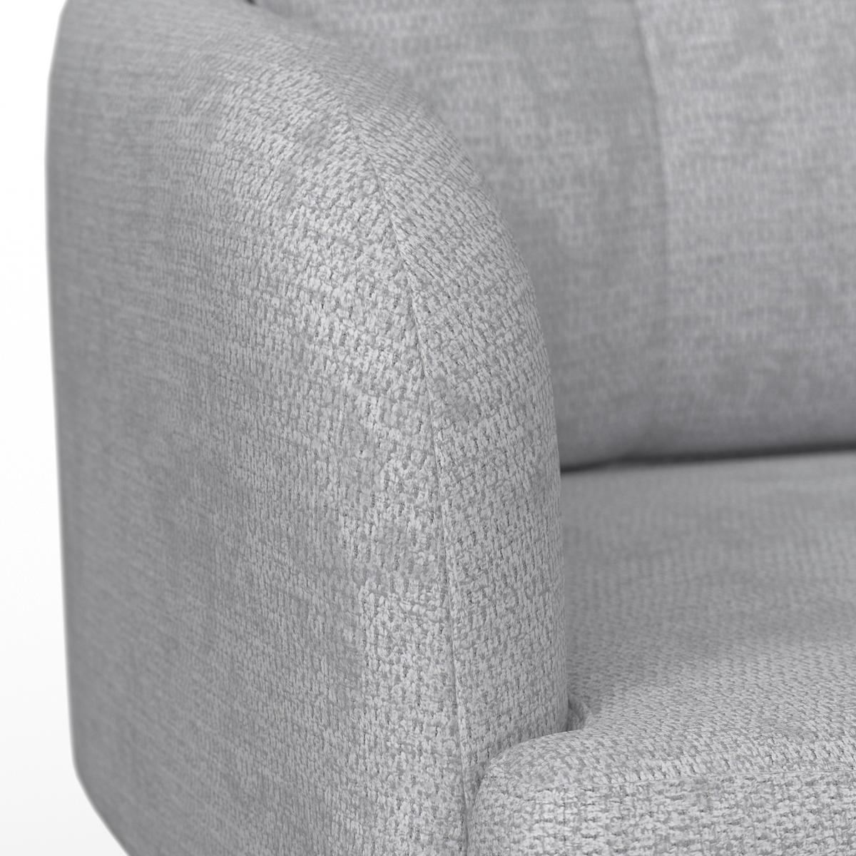 Stolička s podrúčkami MARIETTA, svetlosivá - čierna/svetlosivá, Modern, kov/drevo (66/90/60cm) - Bessagi Home